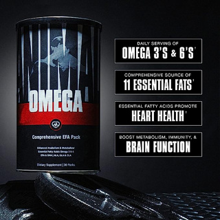 น้ำมันปลา โอเมก้า 3 Universal Nutrition, Animal Omega, The Essential EFA Stack, 30 Packs