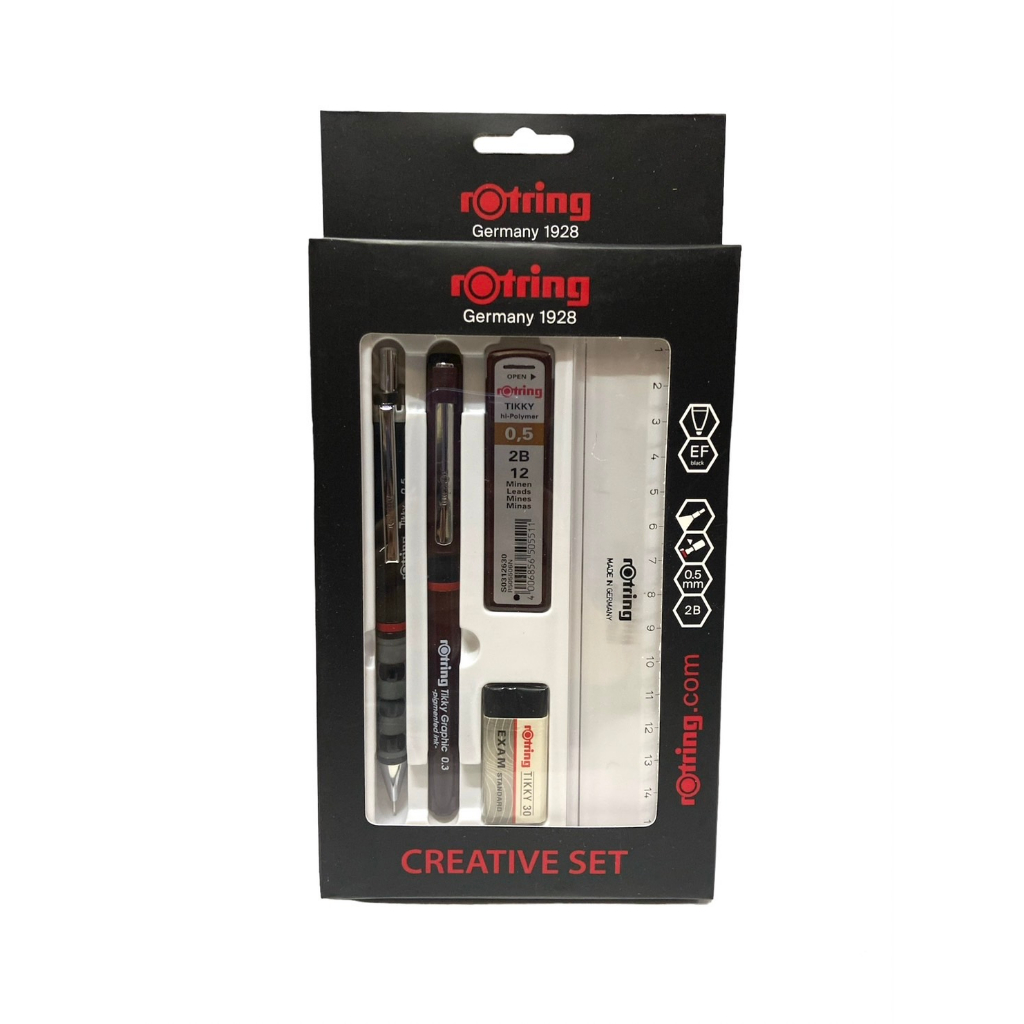ชุดเครื่องเขียน Rotring Creative Set ชุดปากกาพร้อมอุปกรณ์ 5ชิ้น ชุดปาก ...