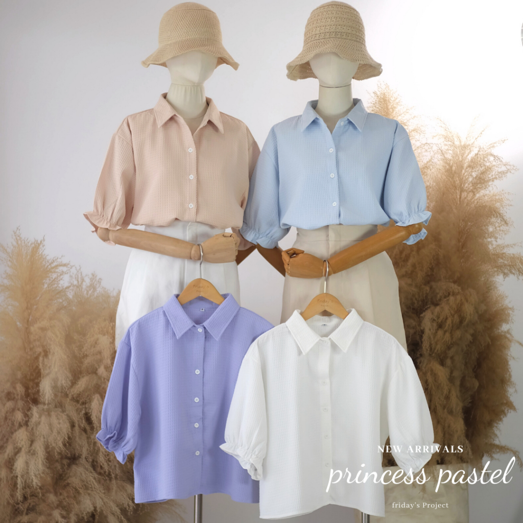 princess-pastel-เสื้อแขนตุ๊กตาคอปก-ผ้าบับเบิ้ล