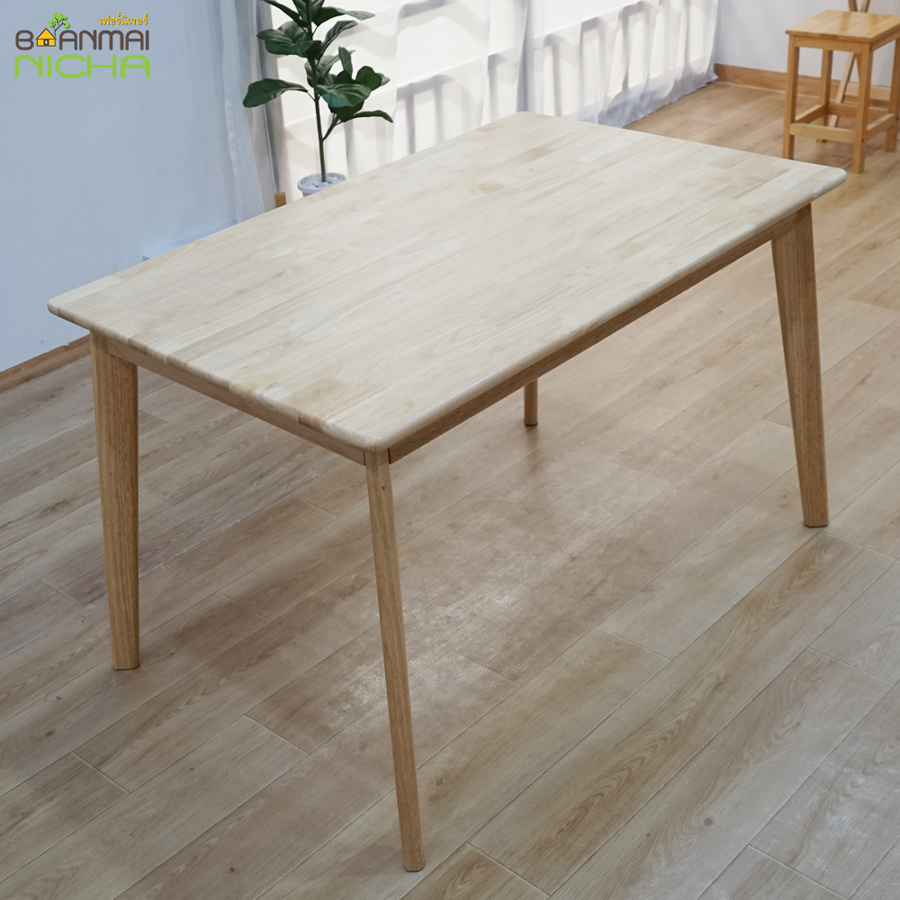 โต๊ะอาหาร-โต๊ะไม้ยางพารา-size-75x120x75-cm-เฉพาะโต๊ะ-ขาน็อคดาวน์-ประกอบง่าย