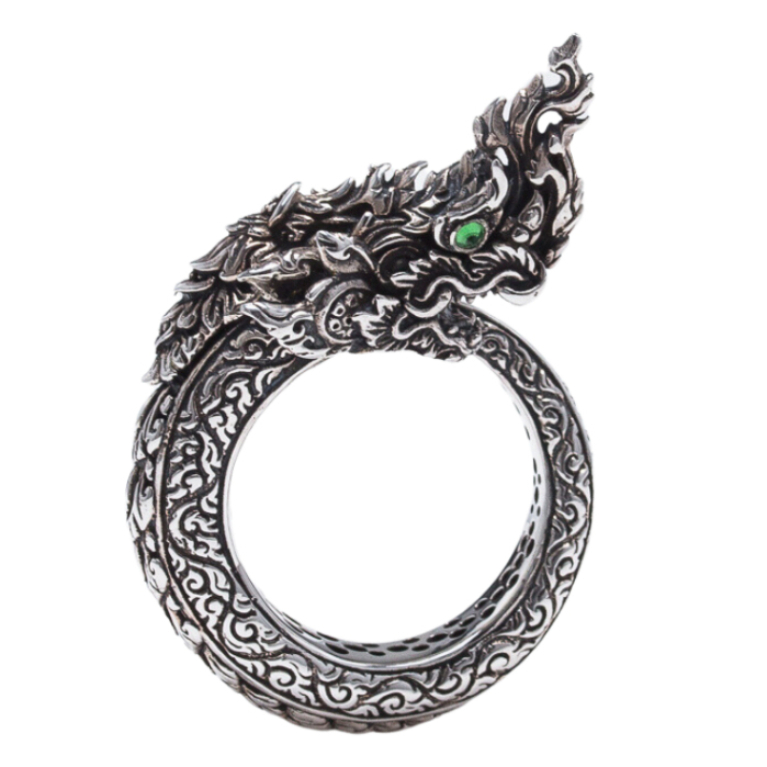 แหวนพญานาคพลอยแท้สีเขียว-naga-ring-tsavorite