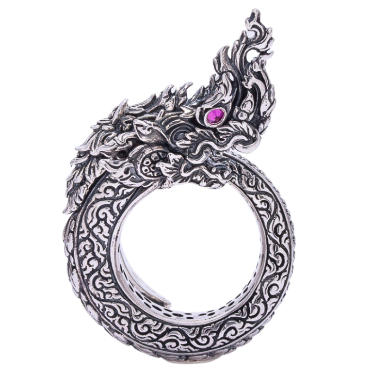 แหวนพญานาค-แหวนพลอยทับทิมแท้-naga-ring-with-ruby