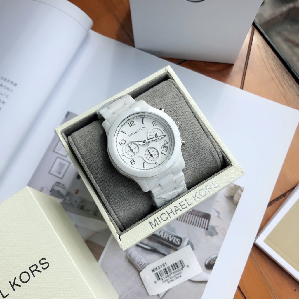 ไมเคิล Kors เซรามิกนาฬิกาสีขาว MK5161 38mm | Shopee Thailand