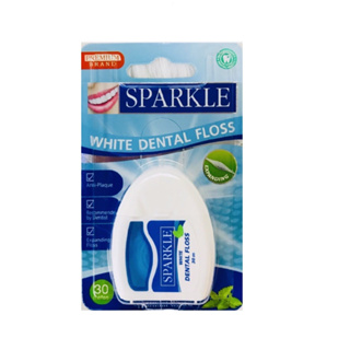 Toothpaste Sparkle White Dental Floss 30mสปาร์คเคิล ยาสีฟัน ไวท์ เดนทัล ฟลอส