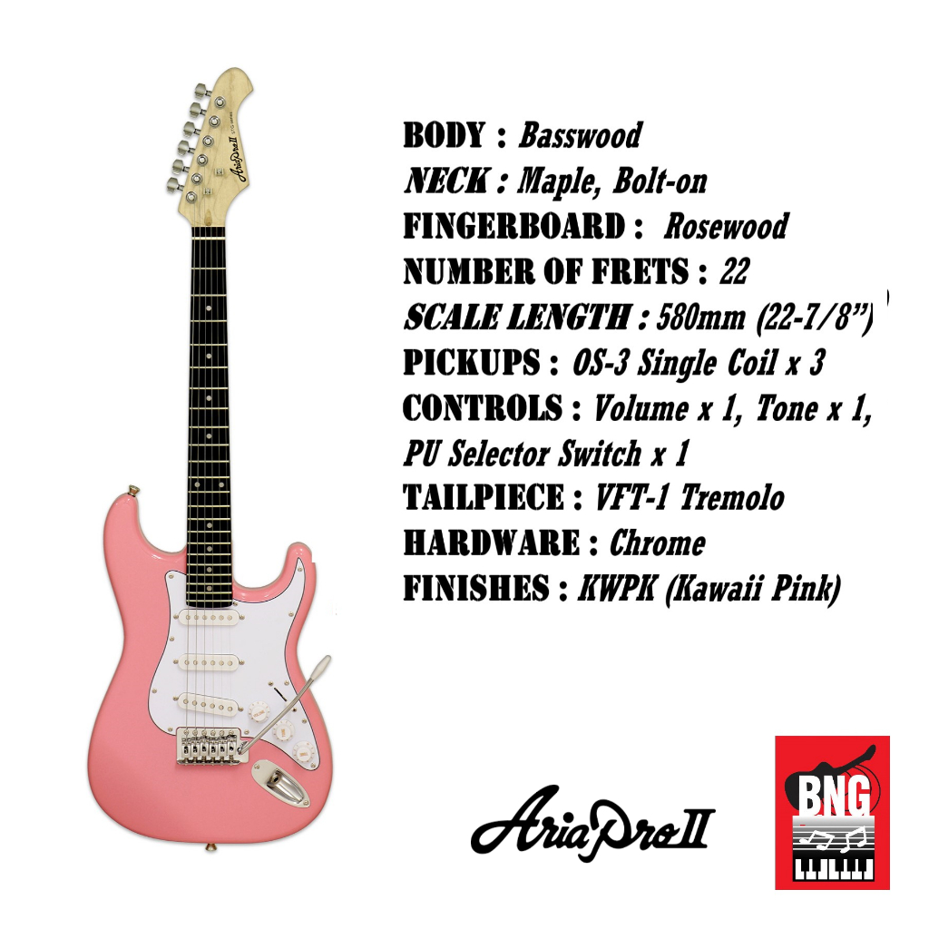 aria-pro-ii-stg-mini-kwpk-กีตาร์ไฟฟ้า-แอเรีย-electric-guitars-ฟรีกระเป๋า-aria-gigbag