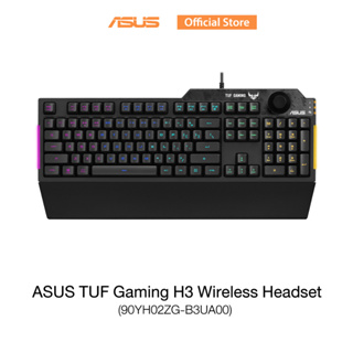ASUS RA04 Gaming Keyboard TUF GAMING K1 (90MP01X0-BKLA00), RGB keyboard with dedicated volume knob, spill-resistance, side light bar and Armoury Crate (TH-ENG)