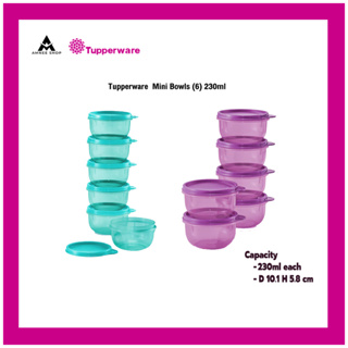 ภาชนะบรรจุอาหาร Tupperware Mini Bowls (6) 230ml