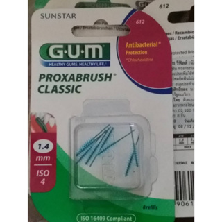 ลดราคา ปิดร้าน *** GUM Proxabrush Classic 1.4mm 8 refills 612  triangular bristles