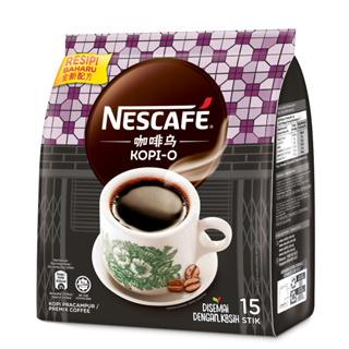 Nescafe Kopi O โกปี้ กาแฟโบราณ เนสกาแฟ 16g x 15s