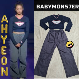 BABYGAGA 💙 Ahyeon Babymonster Baemon 2NE1 Mashup Kpop อายอน เบบี้มอนสเตอร์ เบม่อน ✂️ รับตัดชุด ชุดเต้น ชุดโคฟ เคป๊อป YG