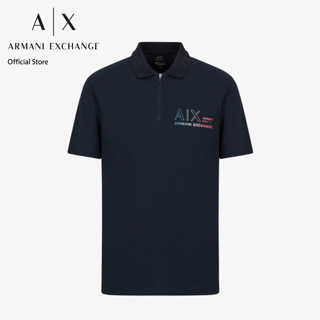 AX Armani Exchange เสื้อโปโลผู้ชาย รุ่น AX3RZFJAZJYCZ1510 - สีกรม