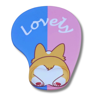 ML-321 LOVELY MOUSE PAD แผ่นรองเมาส์แบบผ้า Melon เจลรองข้อมือลดอาการเมื่อยล้า พื้นยาง