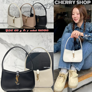 ถูกที่สุด ของแท้ 100%/แซงต์โลรองต์ YSL LE 5 À 7 mini HOBO bag in smooth leather/Saint Laurentผู้หญิง /ถุงใต้วงแขน