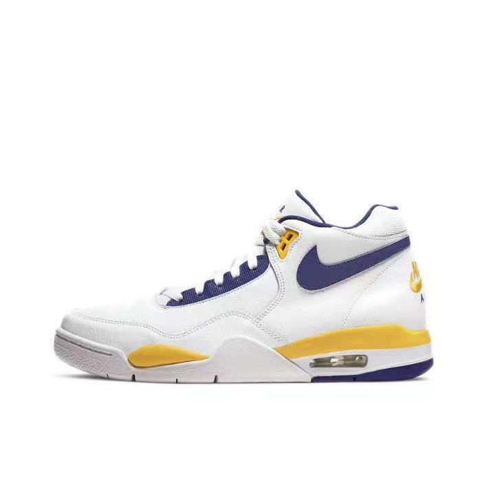 nike-flight-legacy-mid-lakers-ทั้งสองเพศ-ระบายอากาศ-รองเท้าบาสเก็ตบอล