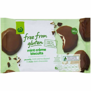 🍫❄️Woolworths Free From Gluten Mint Creme Biscuit บิสกิตกรอบไส้ครีมมิ้น เครือบช็อคโกเเล็ต