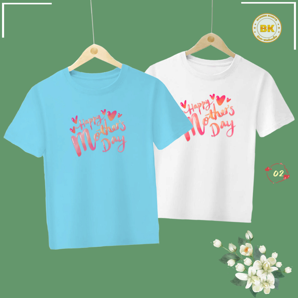 เสื้อวันแม่-สกรีนลาย-happy-mothers-day-m02-สกรีนตรงปก100-bkscreenshirt-เสื้อฟ้า