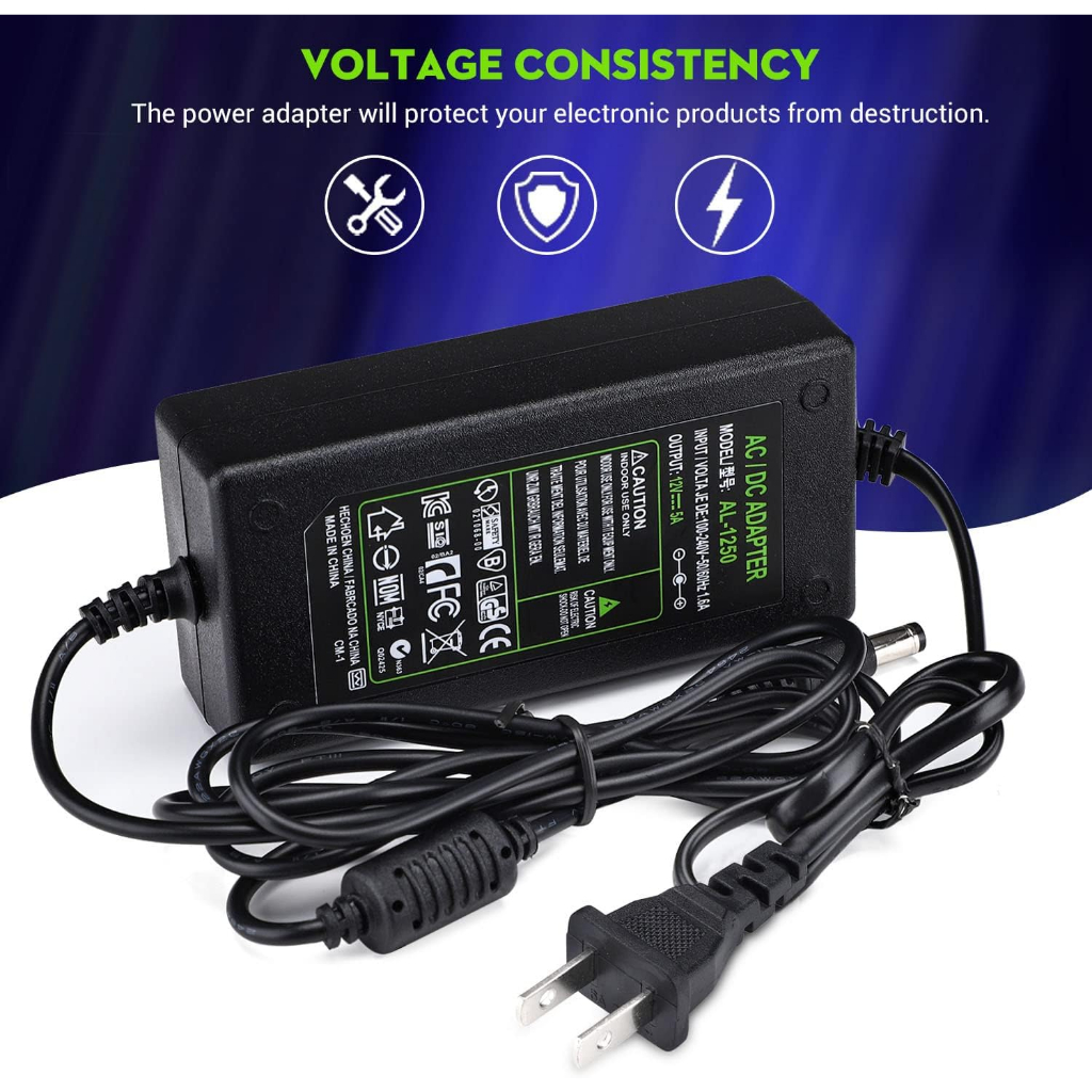 Adaptor / Adapter 12v 5A อแดปเตอร์ 12v กระแส 5A หัวแจ็ค 5.5x2.5mm ...
