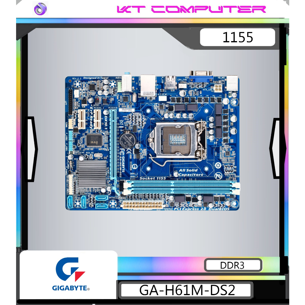 1155/MAINBOARD/GIGABYTE GAH61MDS2/DDR3/GEN23 Shopee Thailand