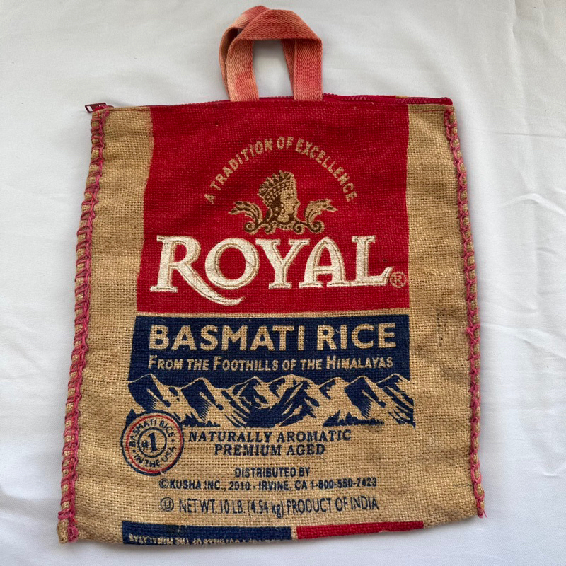 royal-basmati-rice-กระเป๋าผ้ากระสอบ-ถุงกระสอบ-วินเทจ