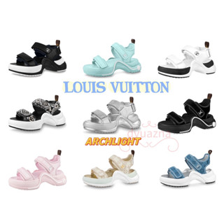 100% แบรนด์ใหม่แท้ LOUIS VUITTON / LV ARCHLIGHT สุภาพสตรีรองเท้าแตะสบาย ๆ