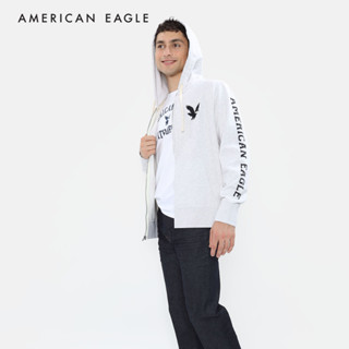 American Eagle Graphic Heather Zip-Up Hoodie เสื้อ ฮู้ดดี้ ผู้ชาย กราฟฟิค (NMSC 019-1906-122)