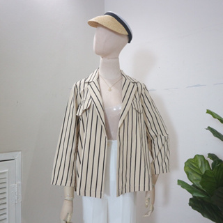 (New) Striped Beige Blazer