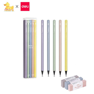 Ahiru ดินสอ ดินสอไม้ ดินสอHB ดินสอ2B สีดำ ไส้ดินสอคุณภาพสูง 10 ด้าม เครื่องเขียน ดินสอเขียนแบบ ดินสอแรเงาไส้ดินสอ