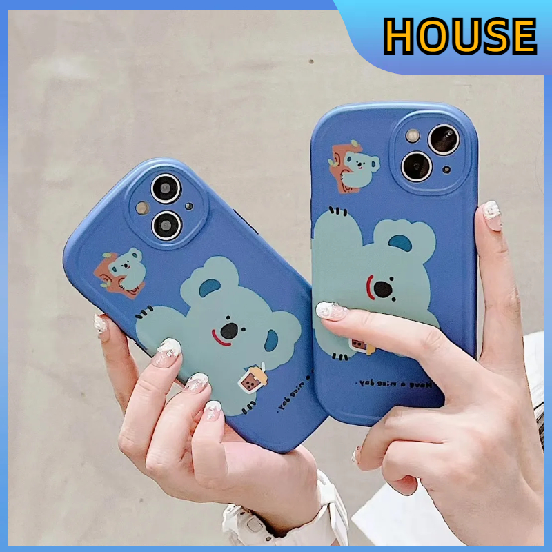 คูปองเคลม-case-for-iphone-11-12-โคอาล่าสีน้ำเงิน-เคส-14-13-12-11-pro-max-ปกป้องอย่างเต็มที่และทนทาน