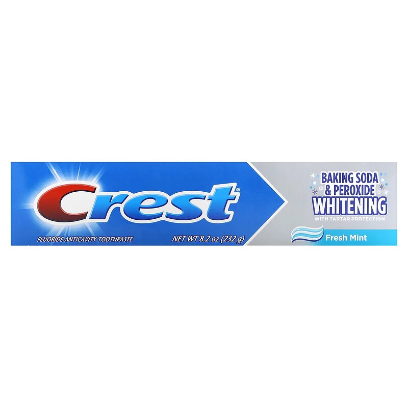 ยาสีฟัน-crest-สูตรใหม่-baking-soda-amp-peroxide-whitening-fluoride-toothpaste-fresh-mint-8-2-oz-232-g-แท้100
