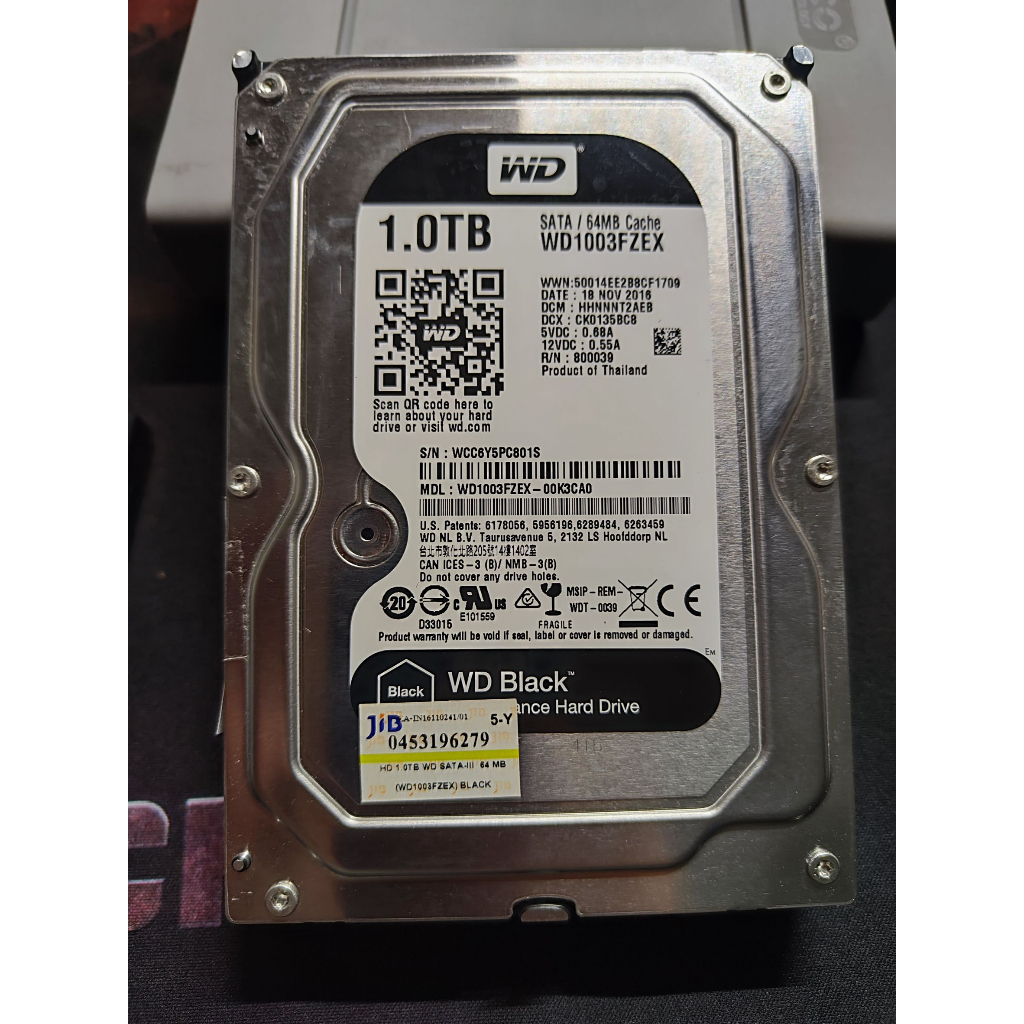 HDD Harddisk 1TB สภาพใหม่ ไม่มีแบด ใช้งานได้ปกติ มีประกัน 15 วัน ...