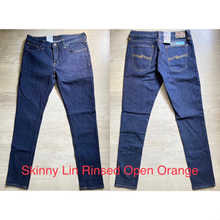 Nudie Skinny Lin Rinsed Open Orange  มือ 1 แท้ 100% มี Book&Tag ครบ