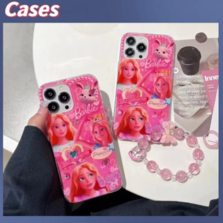 คูปองเคลม🎀เคสไอโ case for iphone 11 12 เจ้าหญิงบาร์บี้กุหลาบแสนสวย เคส 14 13 12 11 pro max เคสมือถือกันกระแทก