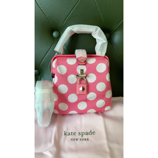 พร้อมส่ง 🔥SALE 4999🔥น่าร้ากกก Kate Spade Remedy Dot Small Top-handle Bag PXR00435 Peach Melba Multi ทรงสวยลายน่ารัก