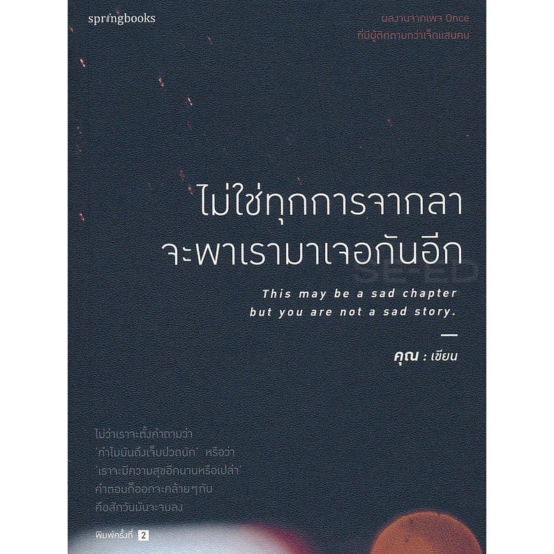 หนังสือ-ไม่ใช่ทุกการจากลา-จะพาเรามาเจอกันอีก-ไม่ว่าเราจะตั้งคำถามว่า-ทำไมมันถึงเจ็บปวดนัก