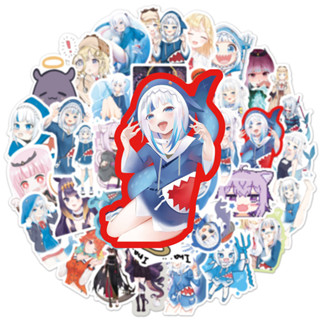 Sale!Hololive vtuber 50แผ่น sticker ลายการ์ตูนอะนิเมะ กันน้ำ สติ๊กเกอร์ ใช้ซ้ำได้ กระโปรงหลังรถ โทรศัพท์มือถือ