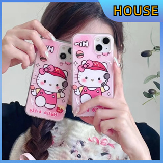 💲คูปองเคลม💲 case for iphone 11 12 คิตตี้น่ารัก เคส 14 13 12 11 pro max ซิลิโคนเหลวป้องกันการตกหล่น