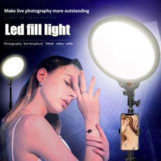 ไฟไลฟ์สด LED 26cm Ring Light ไฟถ่ายรูป Dimmable 3000-6000K ไฟสตูดิโอ Photography Photo Studio Lighting Stand Kits