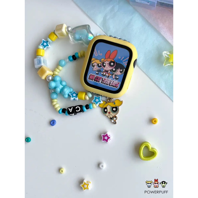 conamor-with-powerpuff-girls-bead-watch-strap-สายลูกปัดนาฬิกาiwatch