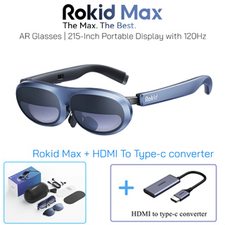 [มือสอง] Rokid MAX แว่นตาอัจฉริยะ AR/VR 3D Micro OLED หน้าจอ 215