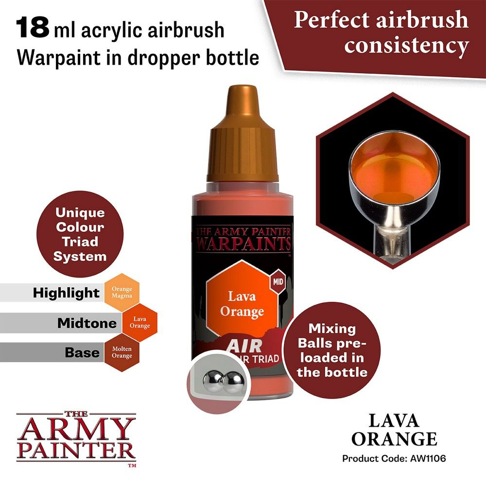 มีของพร้อมส่ง-army-painter-air-lava-orange-18ml-ap-aw1106-สีอะคริลิค-สูตรพ่น-ใช้กับ-airbrush-water-based-acrylic