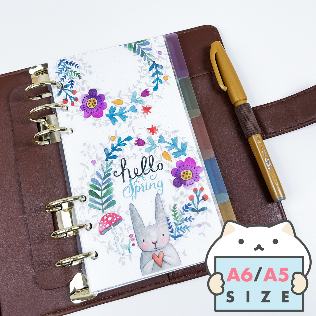 ที่คั่นแพลนเนอร์ Hello Spring ⭐️ แบ่ง 5 หมวดหมู่ Plastic Planner ...