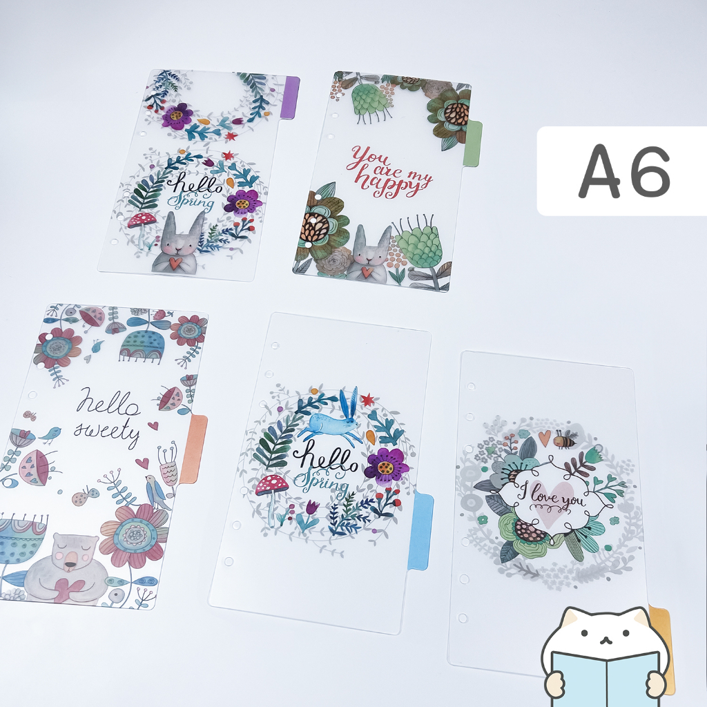 ที่คั่นแพลนเนอร์ Hello Spring ⭐️ แบ่ง 5 หมวดหมู่ Plastic Planner ...