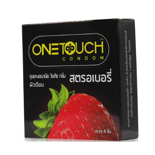 ถุงยางอนามัย-onetouch-strawberry-วันทัช-สตรอเบอรี่