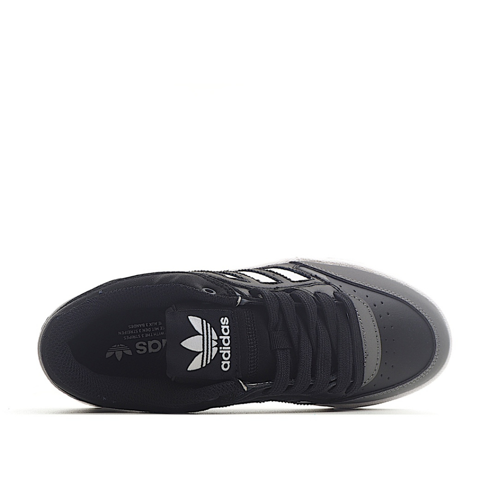 adidas-originals-drop-step-low-gw9734-สีเทาดำ-ลื่นสไตล์วินเทจแฟชั่นต่ำด้านบนกีฬารองเท้าลำลองแท้100-ผู้ชายผู้หญิง