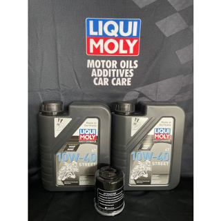 ชุดเปลี่ยนถ่ายน้ำมันเครื่อง Liqui Moly 10W-40 API SN+ สังเคราะห์แท้100  พร้อมกรองน้ำมันเครื่อง ครบชุด2ลิตร สำหรับ VESPA