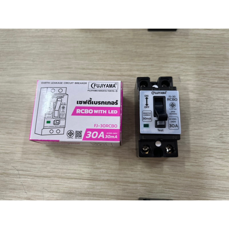 เบรกเกอร์กันดูด-ccs-2p30a-fujiyama2p30a-rcbo-kyokuto-2p30a-ไฟรั่ว-สำหรับในบ้าน-30a-กันดูด-มาตรฐานการไฟฟ้า-ป้องกันไฟดูด