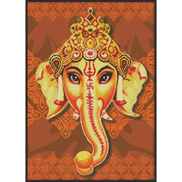 ชุดปักครอสติช-พระพิฆเนศ-ganesha-cross-stitch-kit