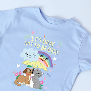 It’s okay not to be okay🌈🩵 (BABY TEE)