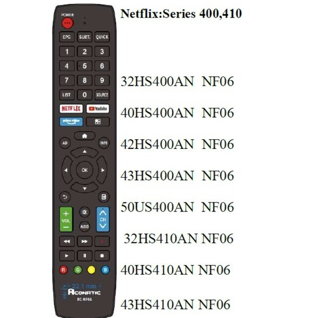 aconatic-รีโมททีวี-รุ่น-rc-nf06-ใช้สำหรับ-สมาร์ททีวี-netflixtv-series-400-410-32hs400an-40hs400an-42hs400an-43hs400an-50us400an-32hs410an-40hs410an-43hs410an