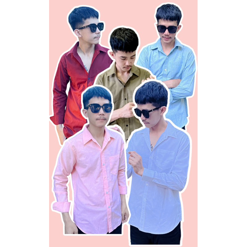 ใหม่-เสื้อเชิ้ตคอปก-เชิ้ตคอปกแขนยาวชาย